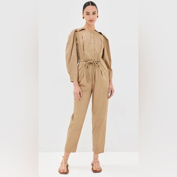 Farm Rio Brown Raglan Sleeve Jumpsuit XL - Picture 3 of 9